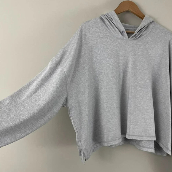 Athleta Uptempo Short Hoodie in Norwegian Grey Size XL - Picture 6 of 6